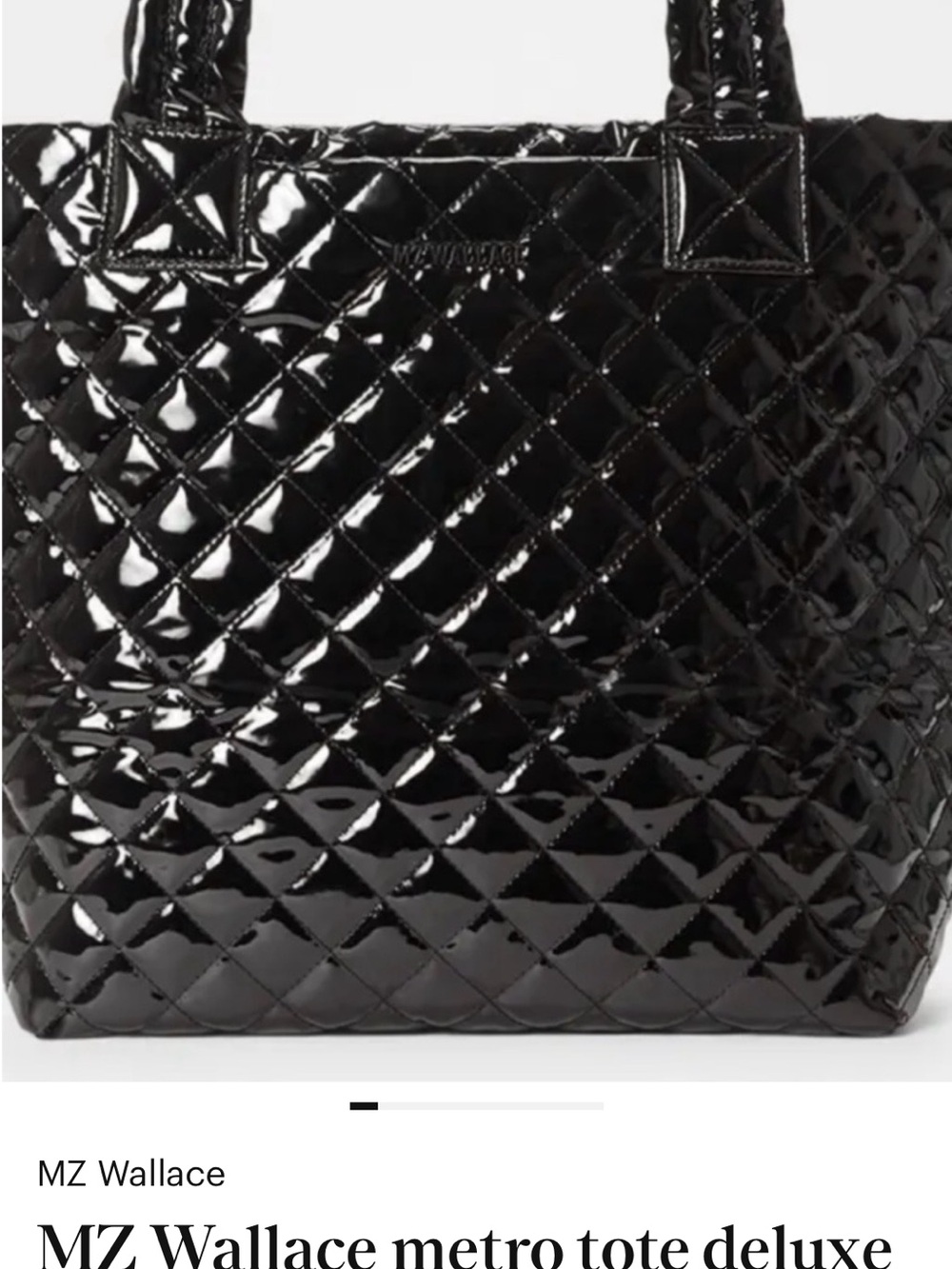 MZ Wallace Black patented medium Metro Tote Deluxe never used no tags